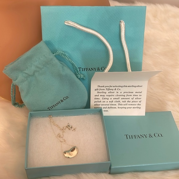 Tiffany & Co Elsa Peretti's Bean Necklace 18 mm- Authentic - Picture 8 of 9